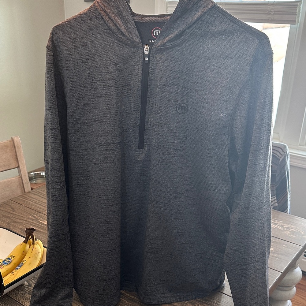 Travis Mathew Charcoal Zip-Up Sweater